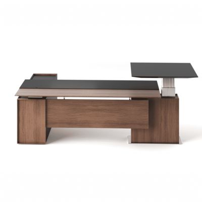 خرید Executive Office Desk Electric Height Adjustable Standing Desk Modern Ergonomic Leather Manager Table Capri T online manufacture